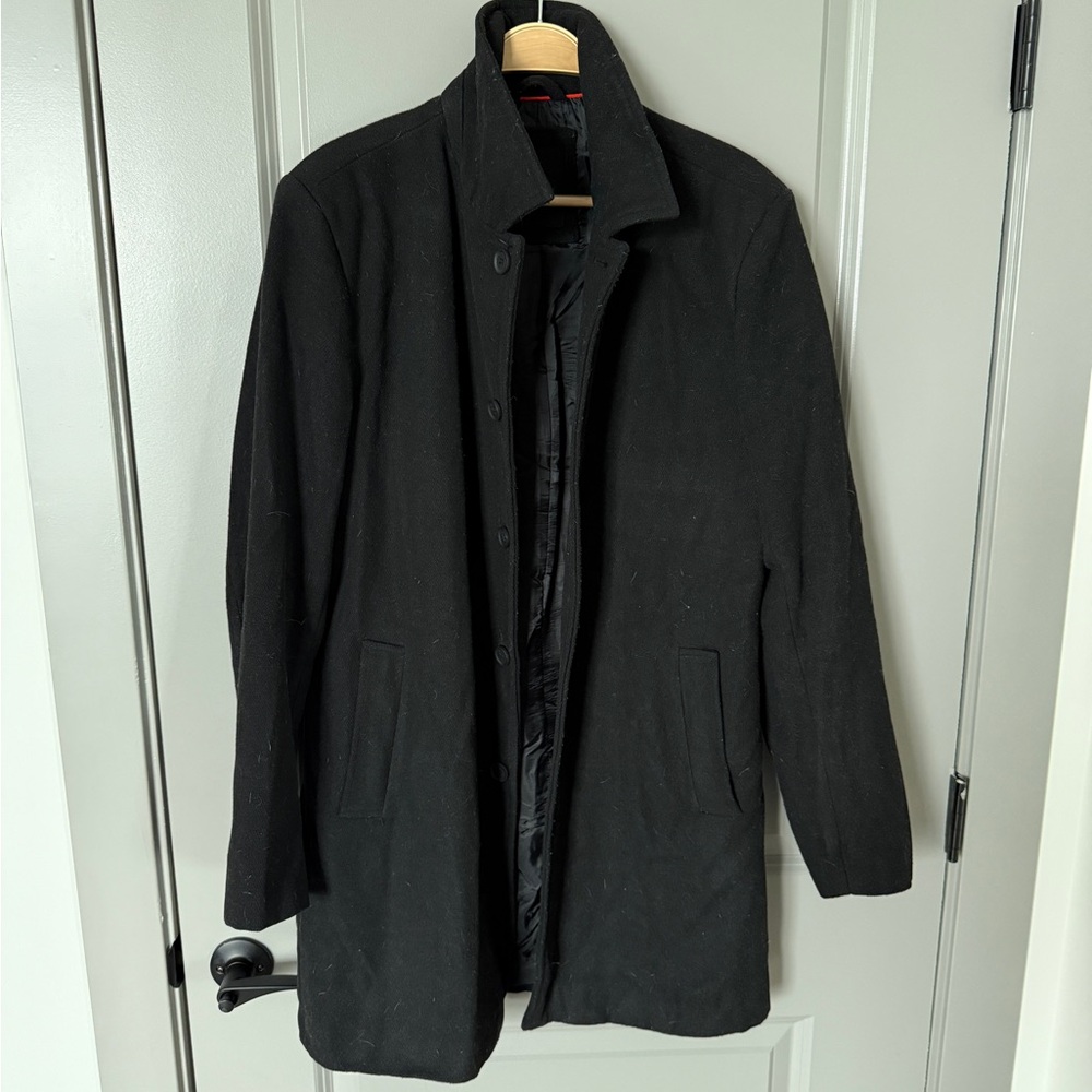 Men's Black Peacoat